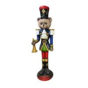 Online auction Veiling van diverse Decorfiguren van glasvezel te Surhuisterveen o.a. Notenkraker sculptuur Beer, Koning & Kerstman